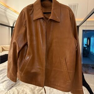 Roundtree & Yorke Tan Leather Jacket